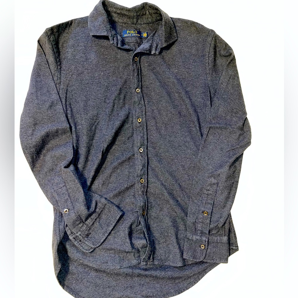 Polo Ralph Lauren Button Down 100% Cotton Navy Shirt
